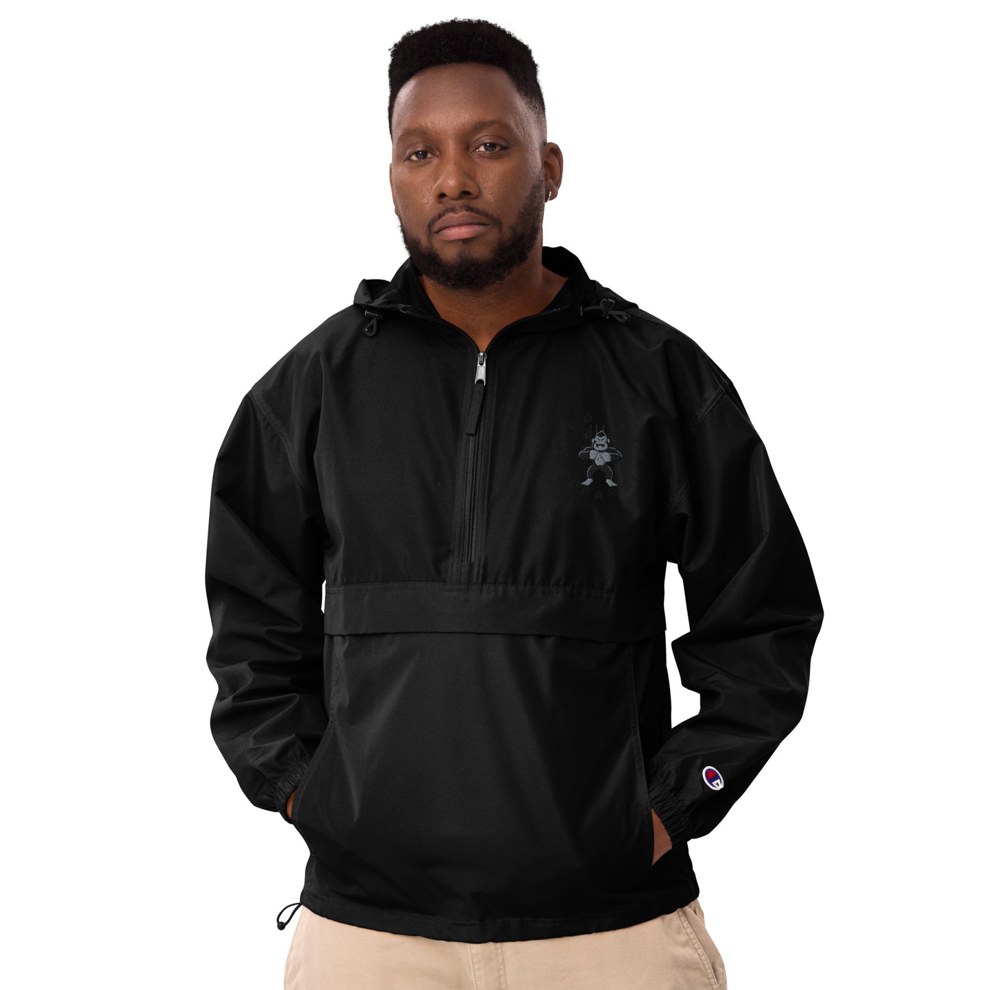 King Cash Apparel: Gorilla Beating Chest Champion Packable Jacket