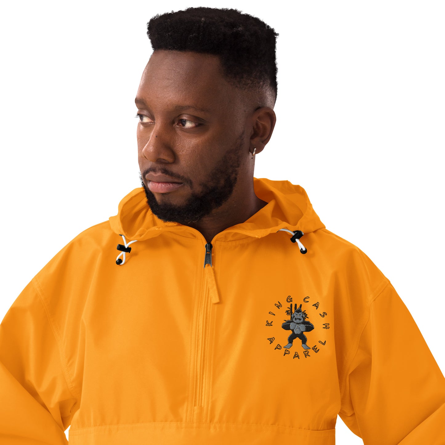 King Cash Apparel: Gorilla Beating Chest Champion Packable Jacket