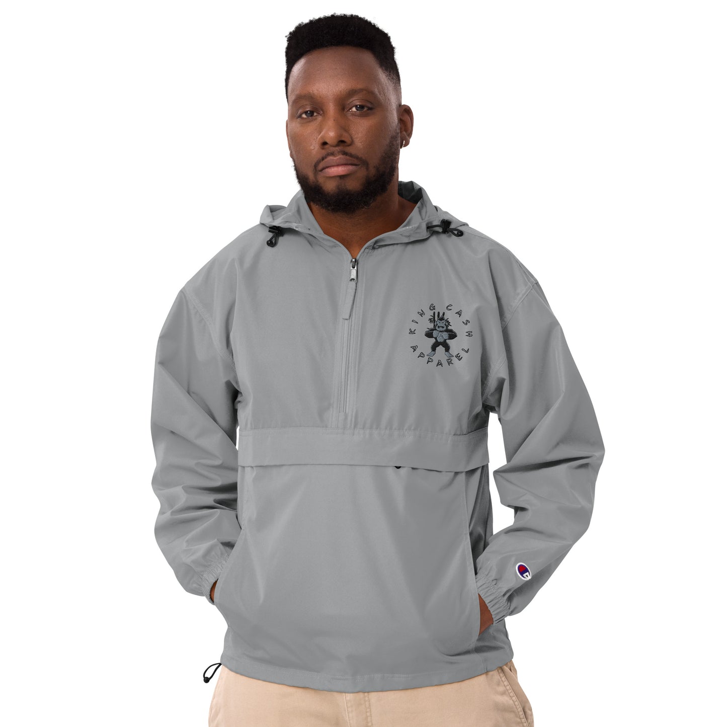 King Cash Apparel: Gorilla Beating Chest Champion Packable Jacket