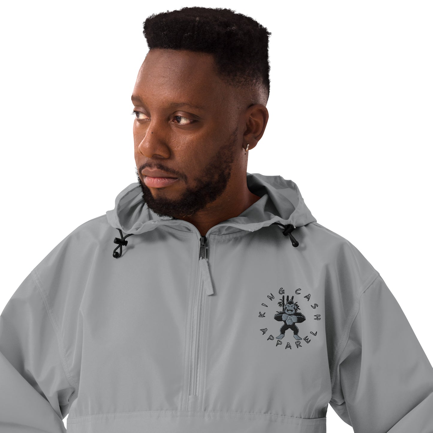 King Cash Apparel: Gorilla Beating Chest Champion Packable Jacket