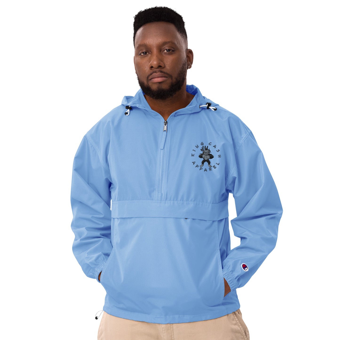 King Cash Apparel: Gorilla Beating Chest Champion Packable Jacket
