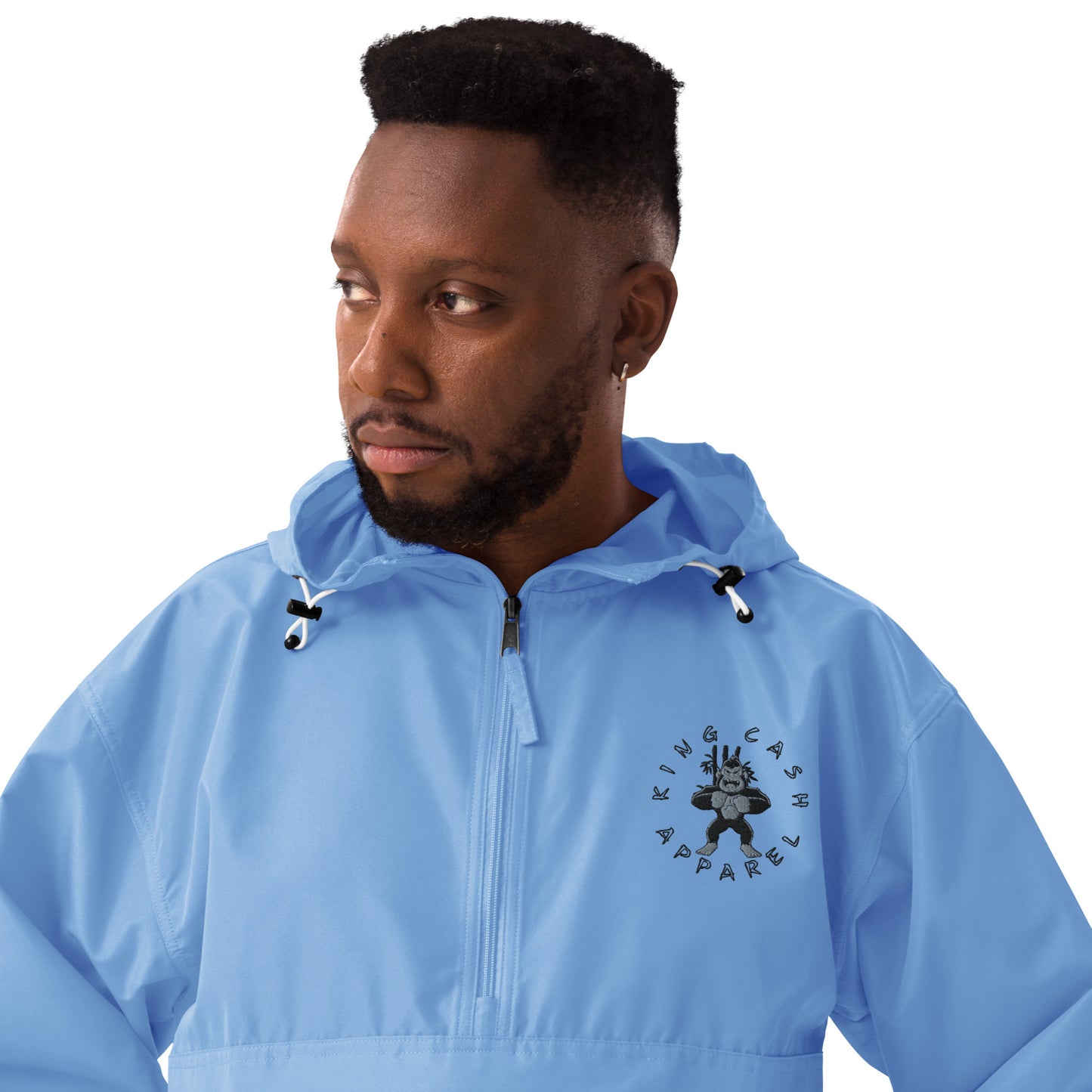 King Cash Apparel: Gorilla Beating Chest Champion Packable Jacket