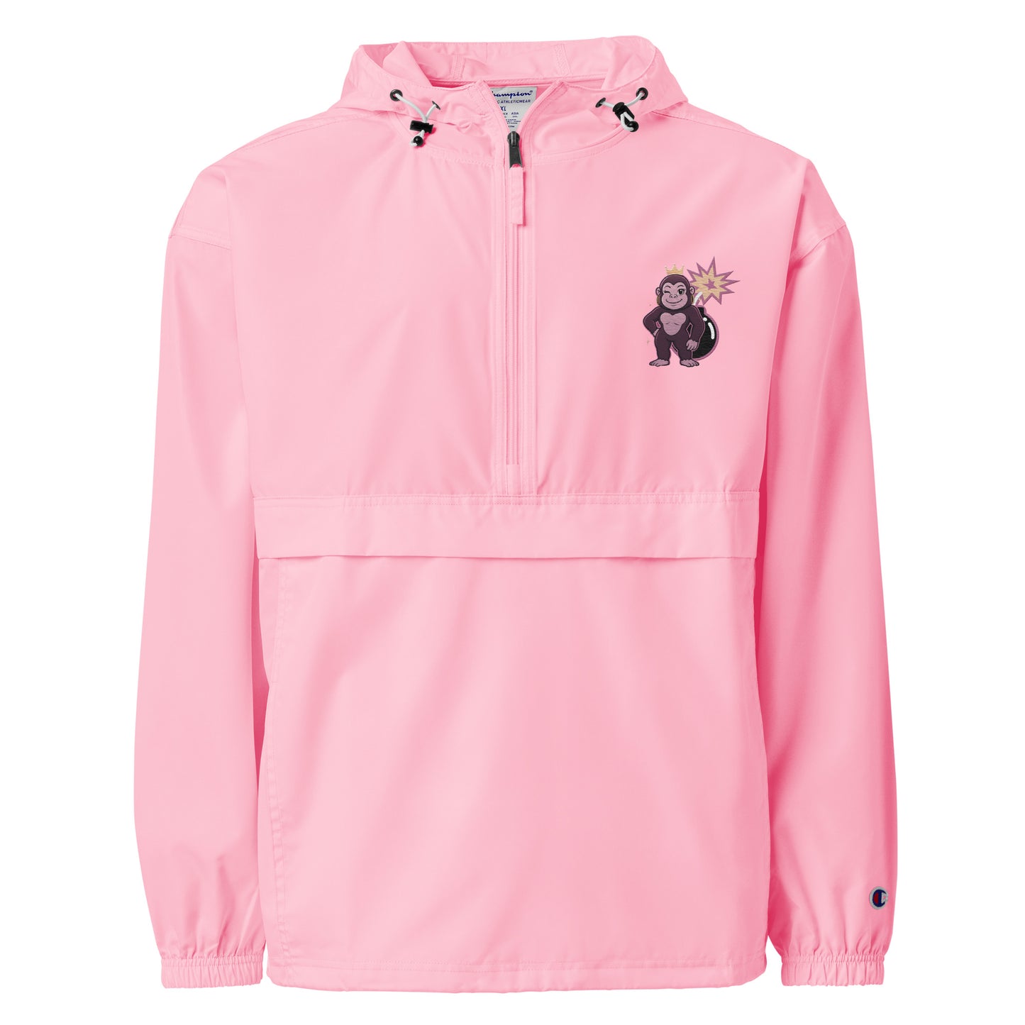 Hella Bad Gorilla Embroidered Champion Packable Jacket