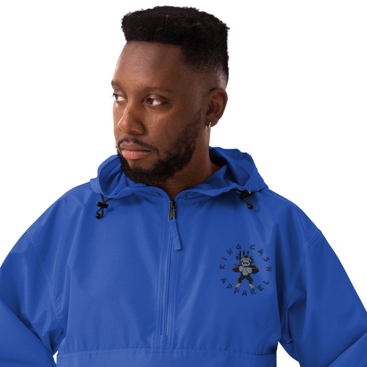 King Cash Apparel: Gorilla Beating Chest Champion Packable Jacket