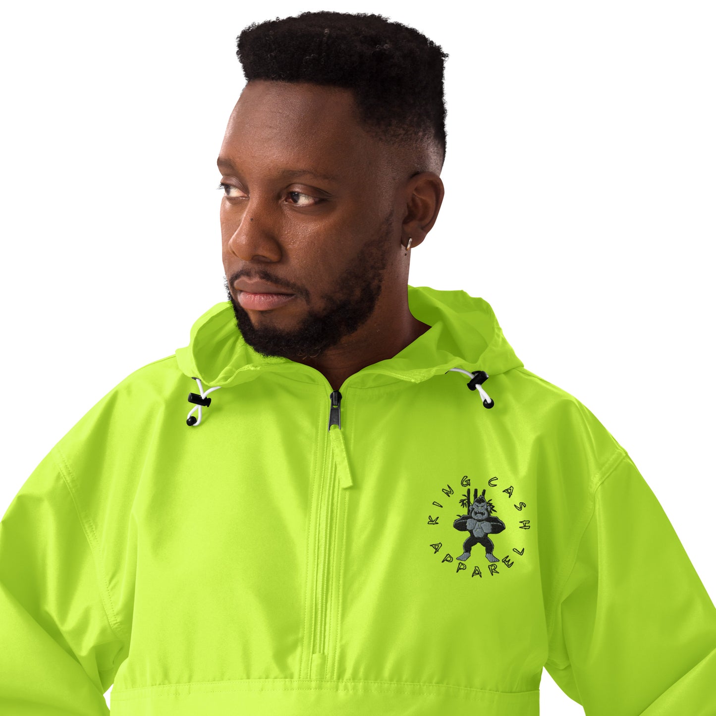 King Cash Apparel: Gorilla Beating Chest Champion Packable Jacket