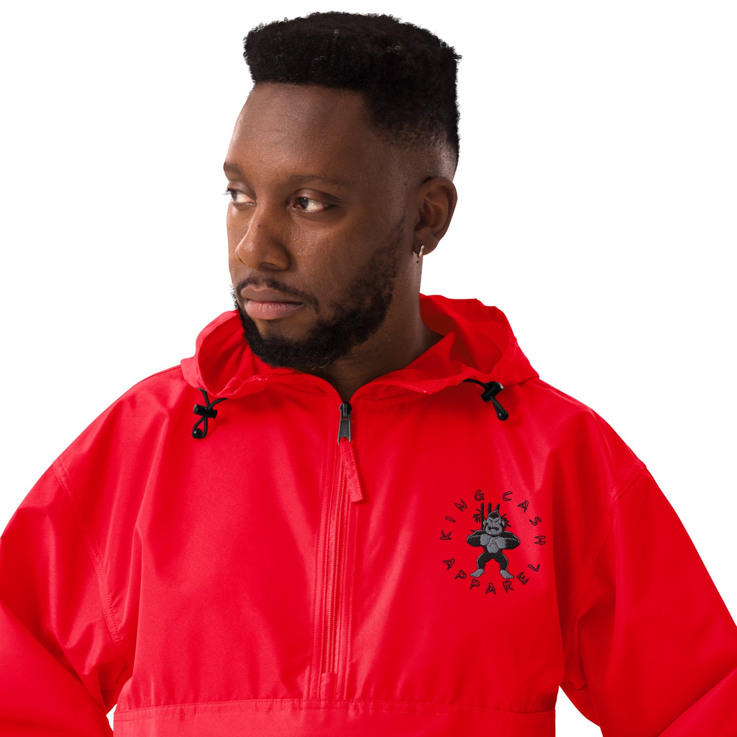 King Cash Apparel: Gorilla Beating Chest Champion Packable Jacket