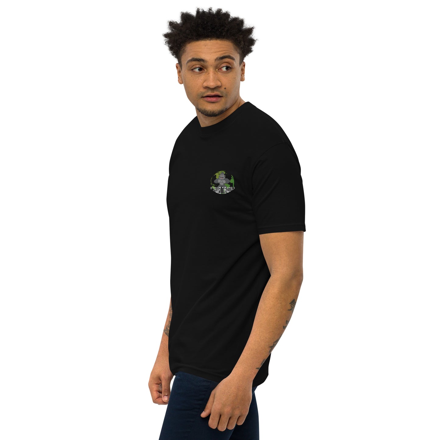 IF I RULED THE WORLD – Left Chest Premium Heavyweight Tshirt