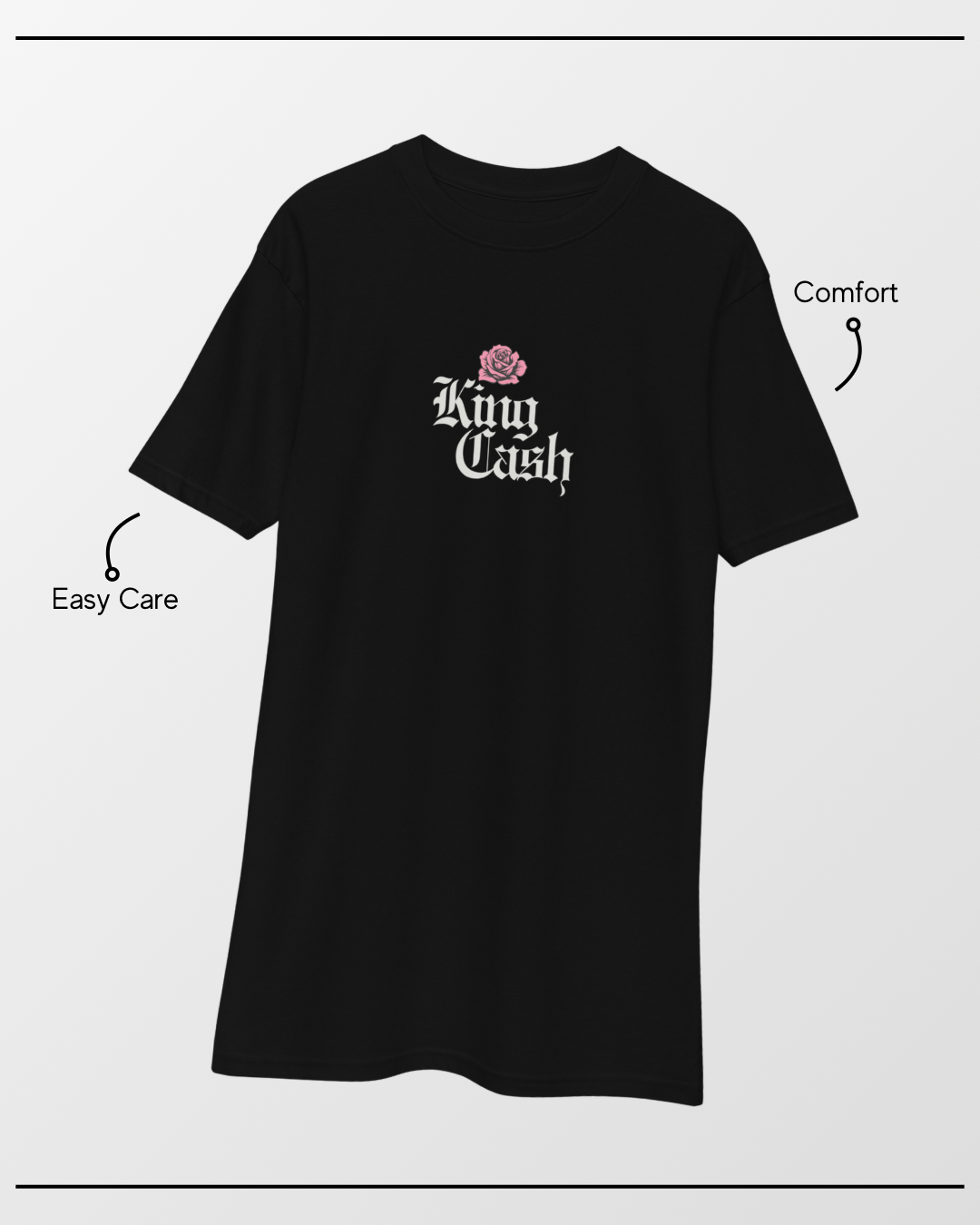 King Cash Rose Tee Men’s Premium Heavyweight