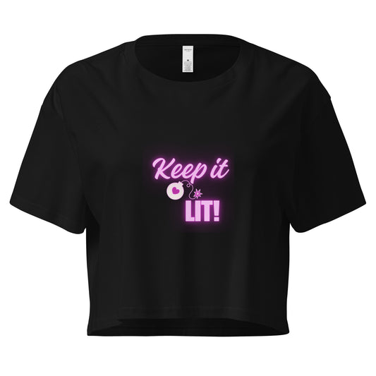 Keep It Lit! Cropped Tee
